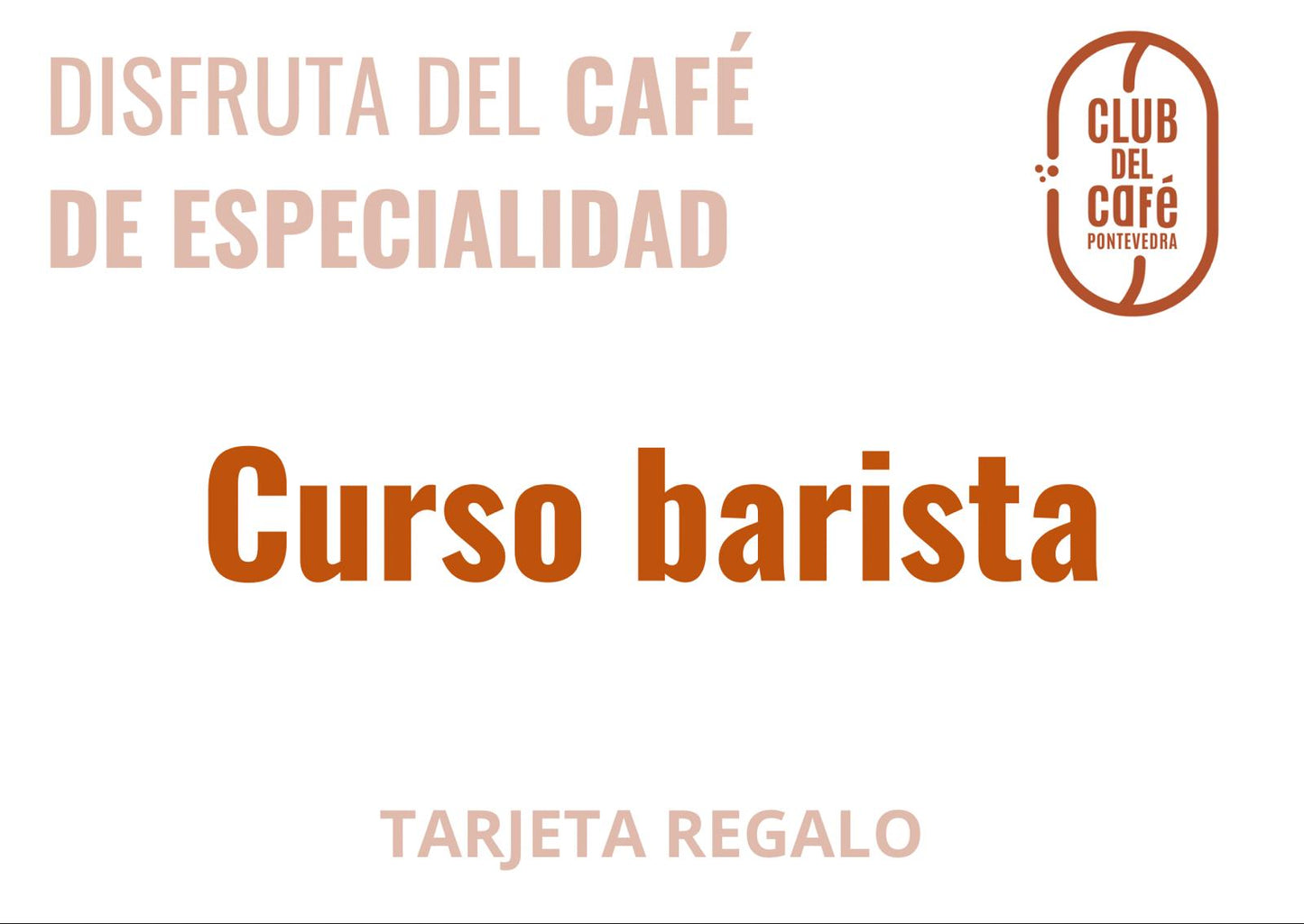 TARJETA REGALO Curso Barista Profesional: Iniciación