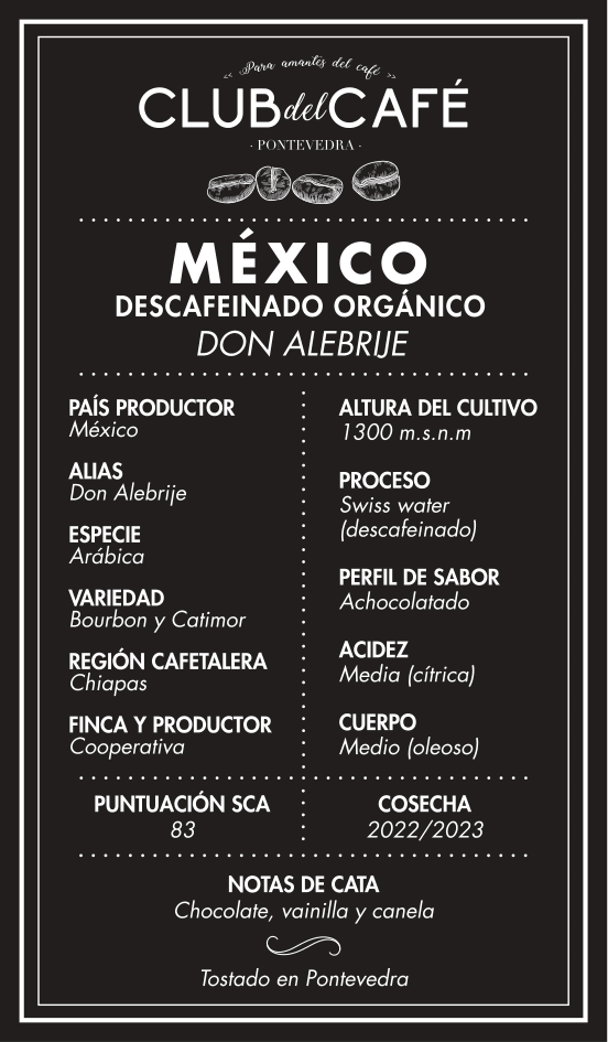 México (Don Alebrije) Descafeinado Orgánico